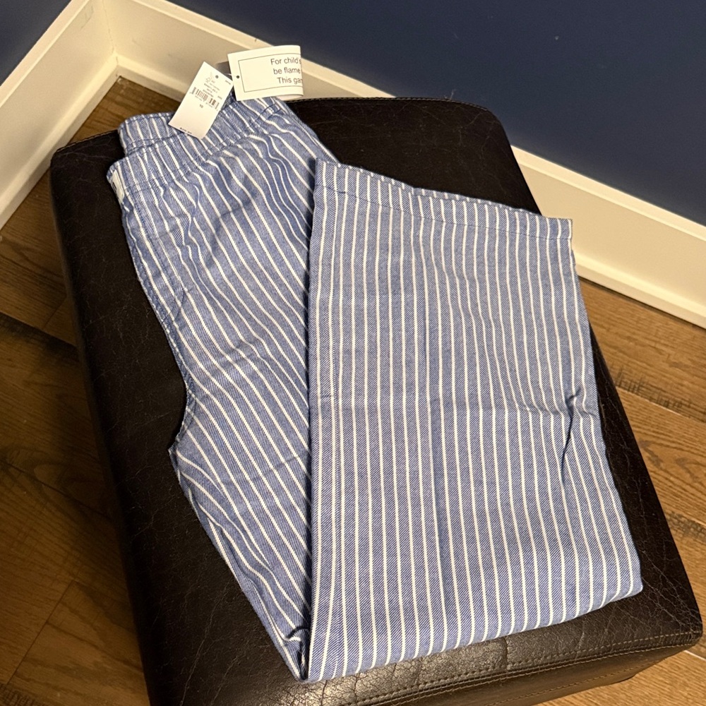 GAP Blue and White Striped Pajama Bottoms